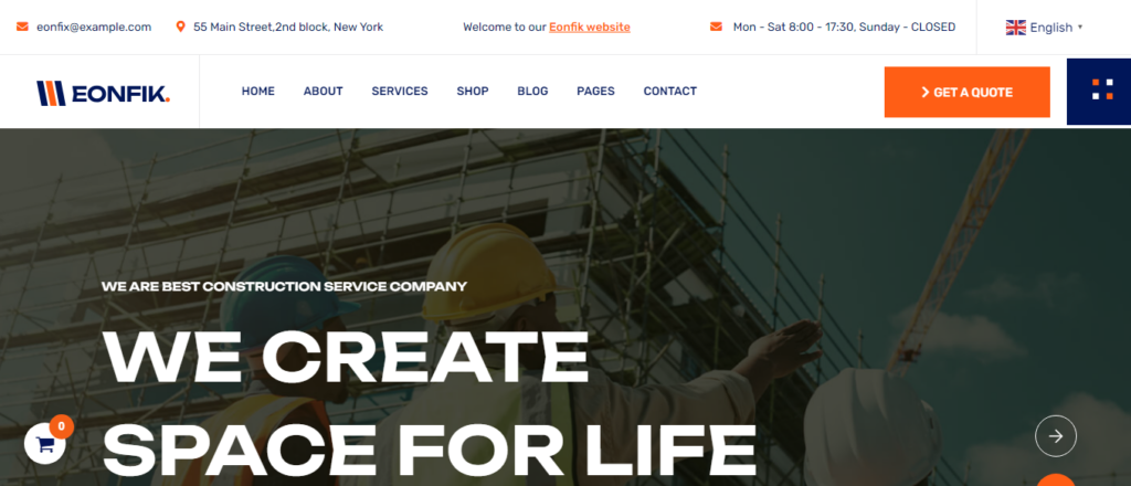 professional for Contractor website design