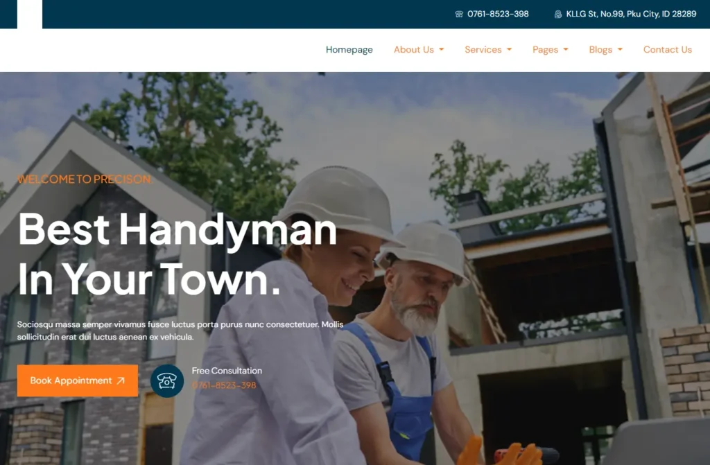 Contact us for professional handyman website design services in Ontario and Calgary High Converting Handyman Website