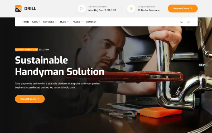 Mobile-friendly handyman website design example for local businesses in Calgary