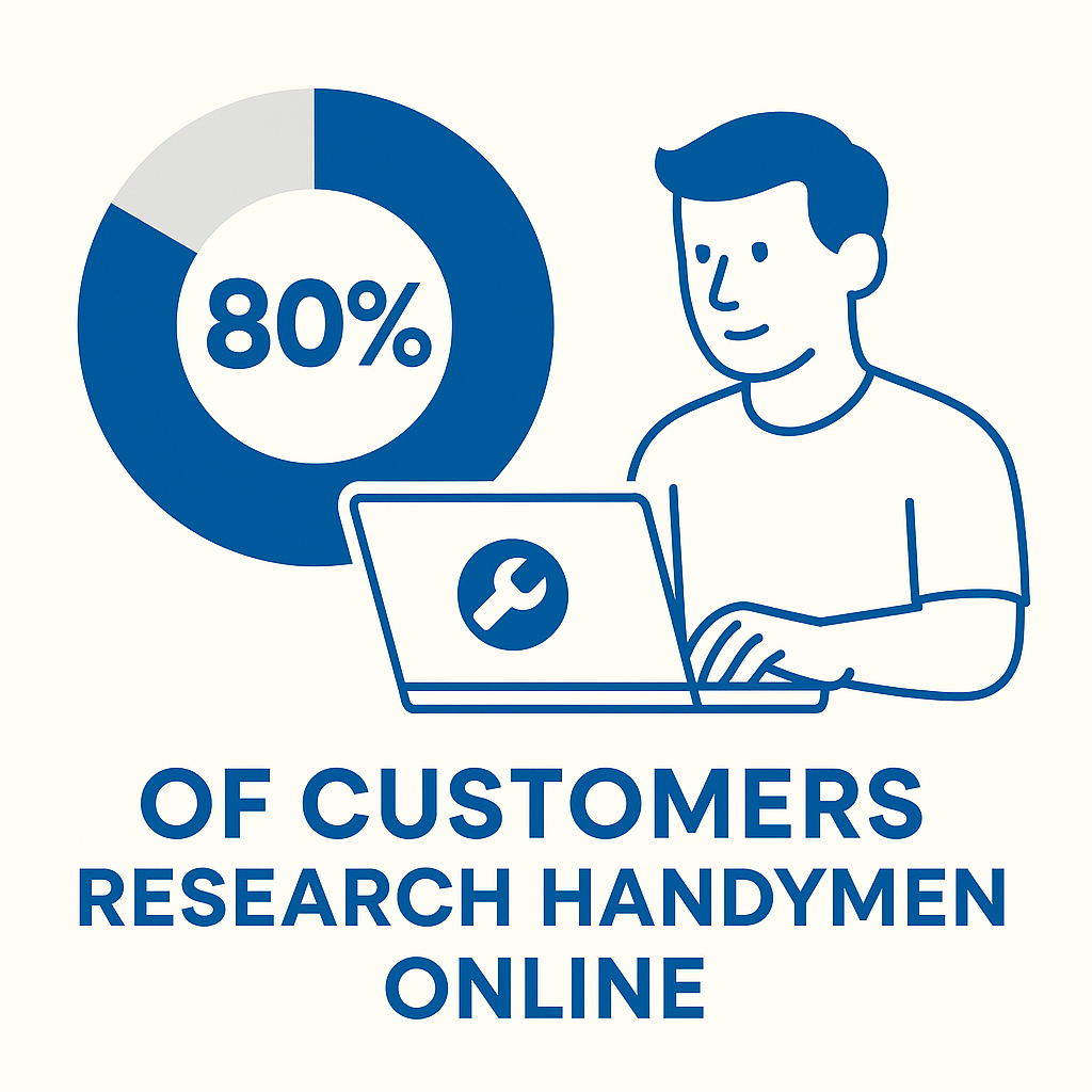 80% of customers research handymen online - Why your business needs a professional website
